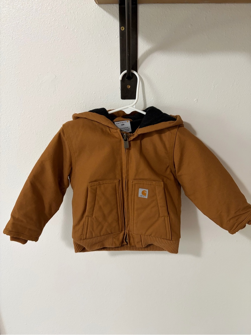Carhartt Toddler Hooded Puffer Jacket in Brown